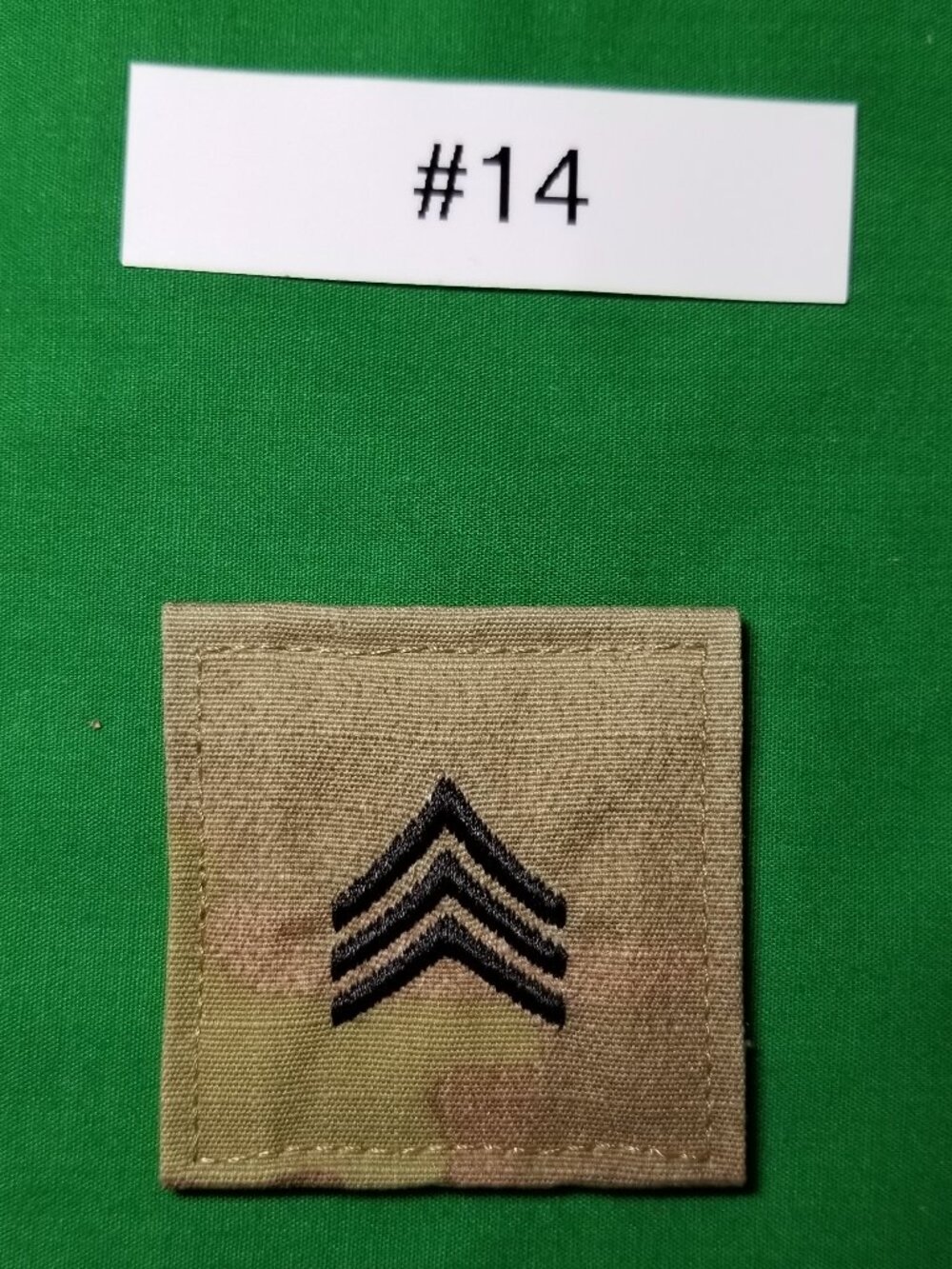 US Army Issued 09/2018 SGT/E5 Rank OCP w/ Hook Sergeant 8455016451632 #14